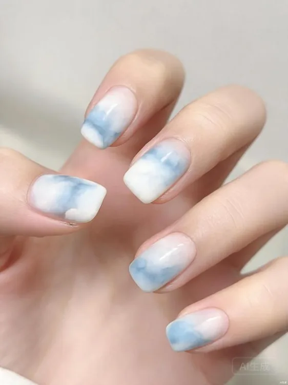 雾蓝云雾 · 晕染款