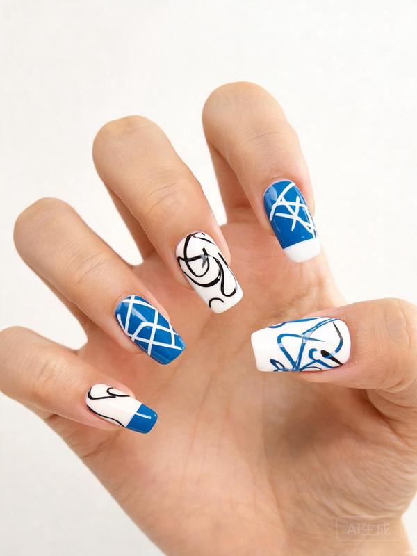 蓝白线条 · 美式款 1